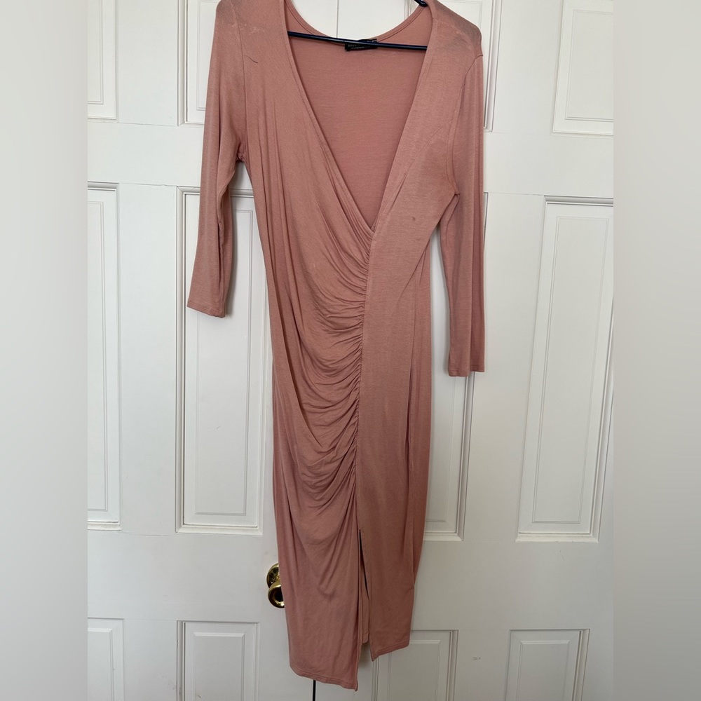 FashionNova Blush Pink Midi Dress